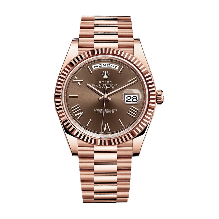 Rolex Day-Date 40 President Chocolate Roman Dial 18k Rose Gold 1 Rolex Day-Date 40 President Chocolate Roman Dial 18k Rose Gold
