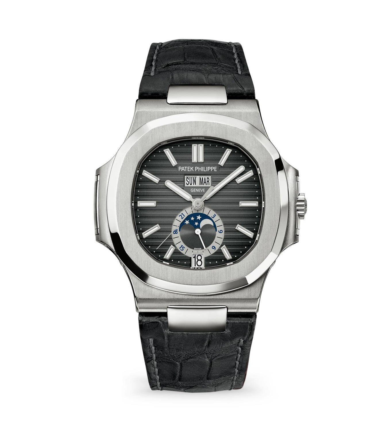 Patek Philippe Nautilus 5726/1A-001 Grey Leather 1 Patek Philippe Nautilus 5726/1A-001 Grey Leather